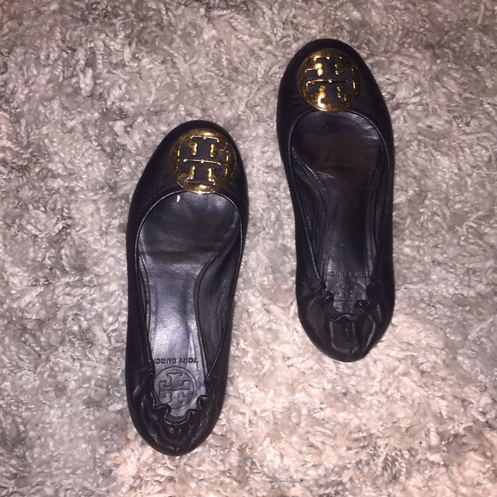 Tory Burch Black Flats